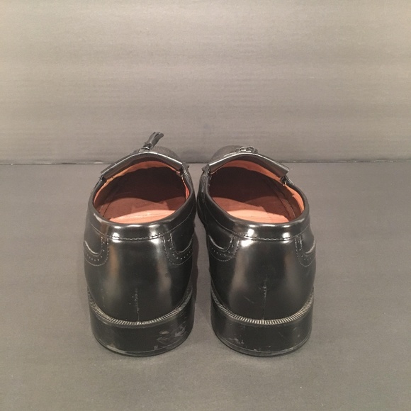 Black Bostonian Classics Men's Oxford Tip Loafers - Picture 2 of 4